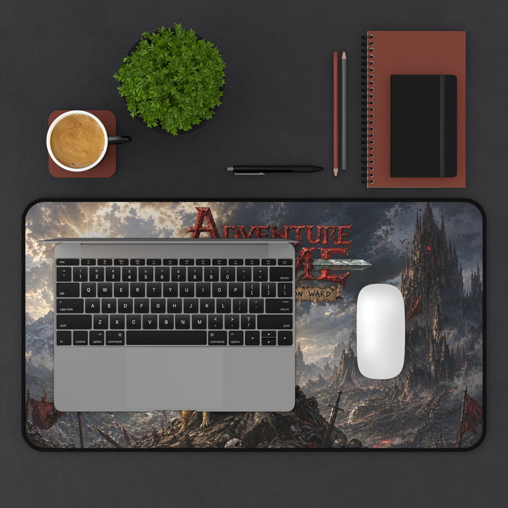 Adventure Time Fantasy Desk Mat — Epic Landscape Mouse Pad with Heroic Design