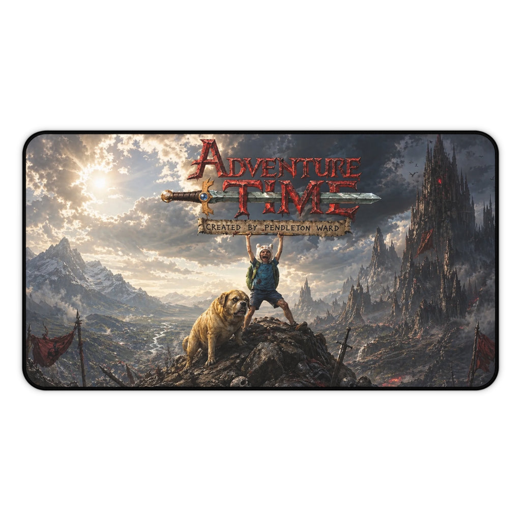 Adventure Time Fantasy Desk Mat — Epic Landscape Mouse Pad with Heroic Design