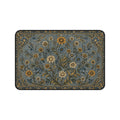 Vintage Floral Desk Mat — Blue & Gold Botanical Mouse Pad